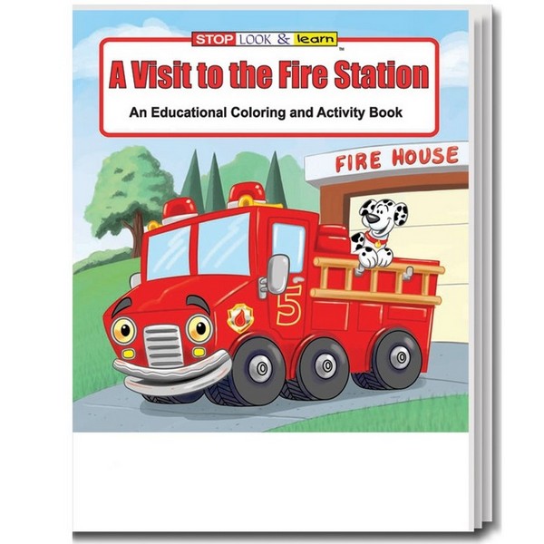 CS0191B A Visit To The Fire Station Coloring and Activity BOOK Blank N